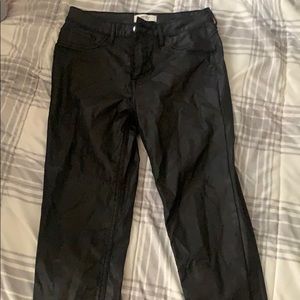 Faux leather pants